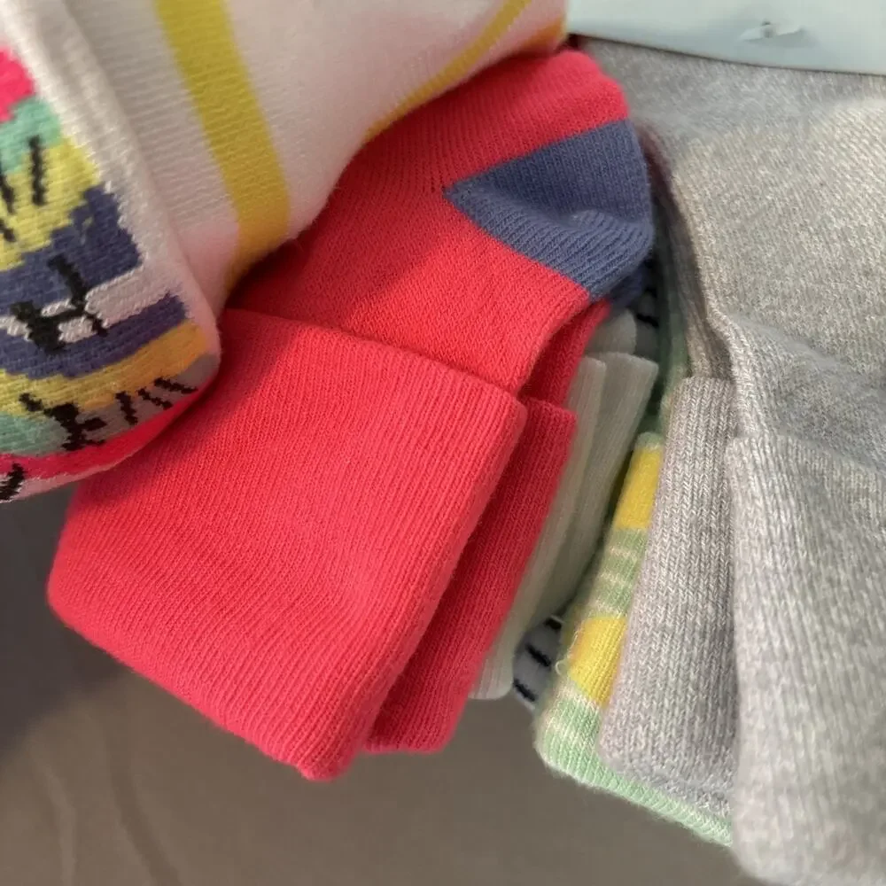 Cat & Jack Toddler Bobby Socks Colorful, 6 Pairs, Size 2T-3T NEW